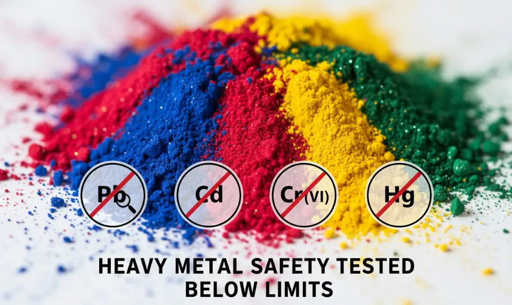 6.Pigments and heavy-metal testing indicators for acrylic marker inks.
