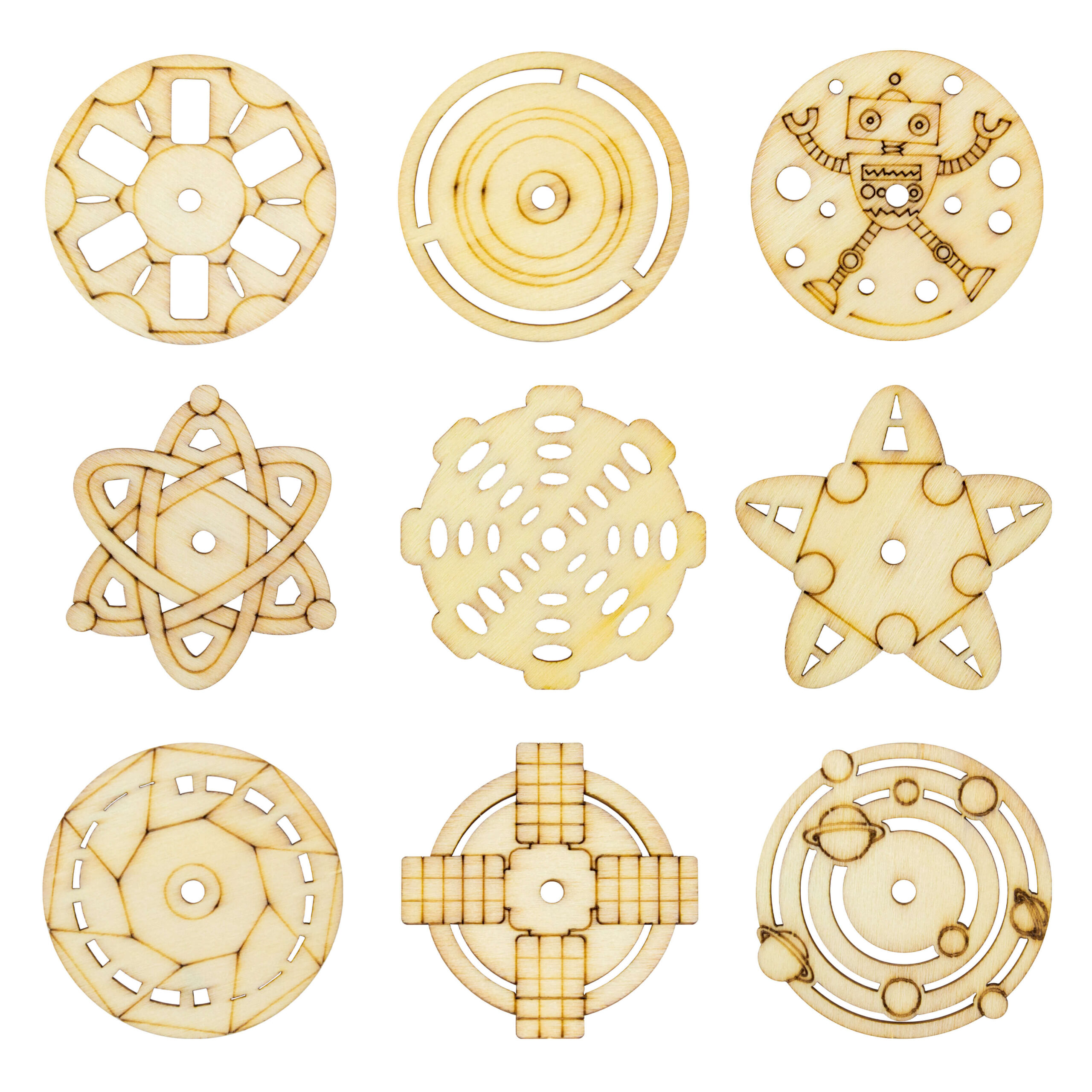 Colorful Wooden Spinning Top DIY Kit for Kids – Painting Craft Set with Tools for Creative Art Projects