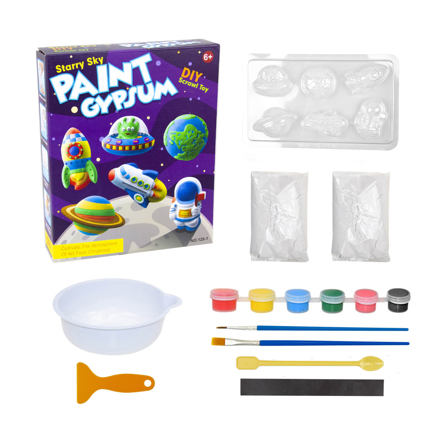 DIY Space & Astronaut Plaster Painting Kit for Kids – Creative Cosmic Doodle Craft Set