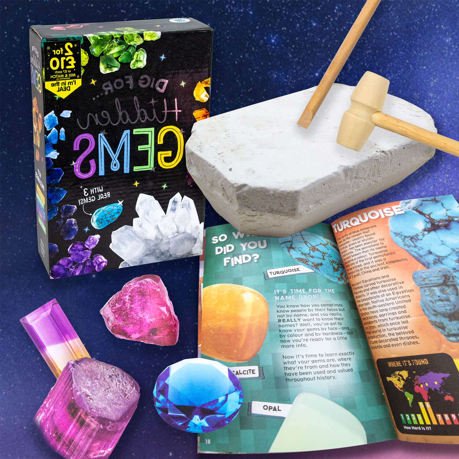 Fun Gem Mining Game Kit for Kids – DIY Digging Tools & Educational Adventure Play Set