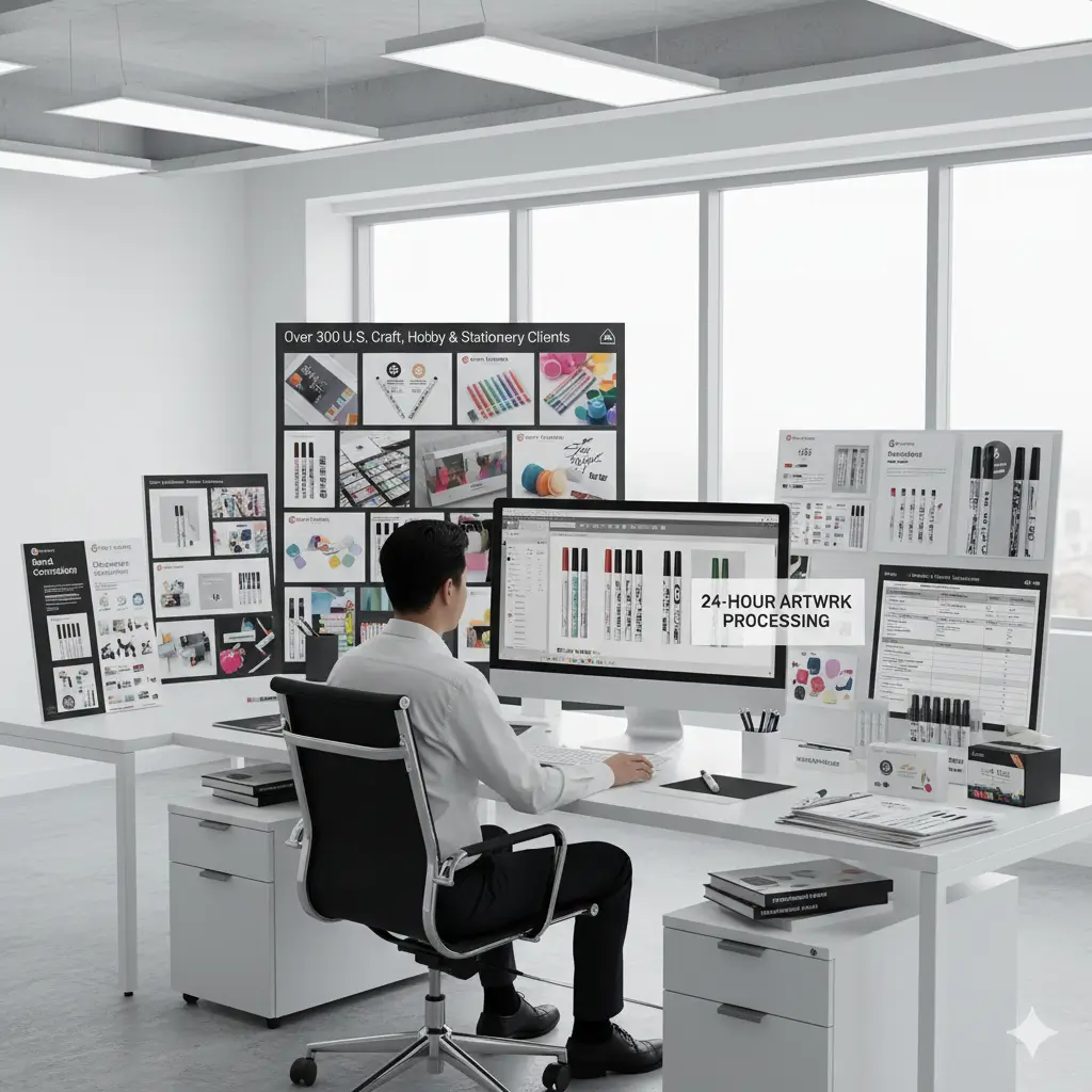 Jaredrise B2B branding service with fast 24-hour artwork processing and dedicated coordinator support.