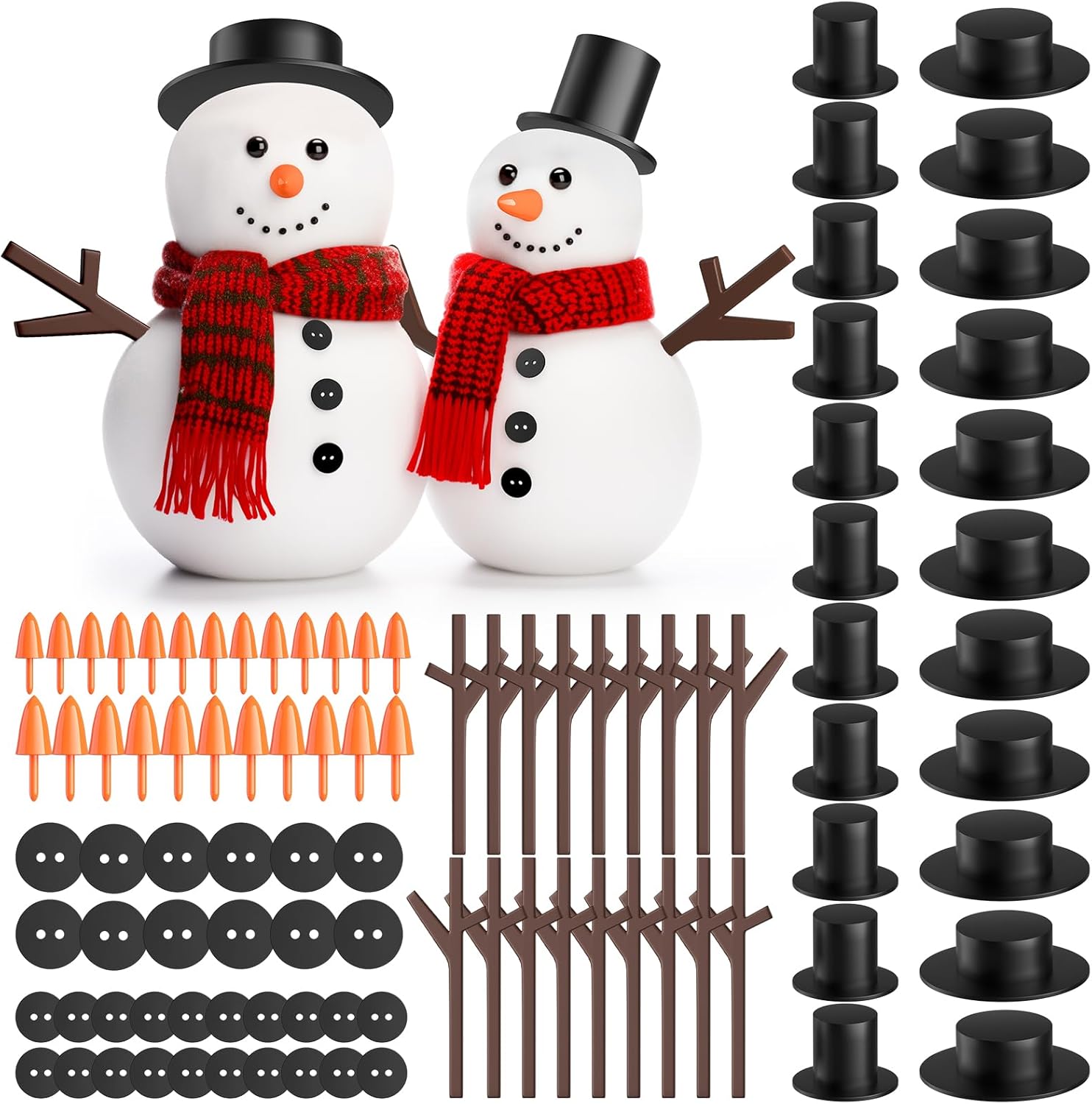 DIY Snowman Decoration Accessories Kit – Creative Holiday Craft Set for Kids & Christmas Decor