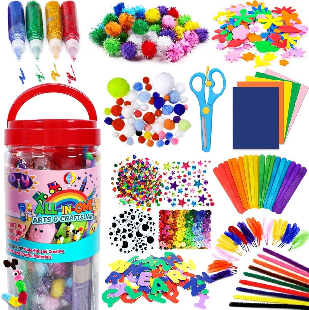 DIY Twisty Stick Craft Kit for Kids:Creative Twistable Craft Set for Fun & Educational Activities