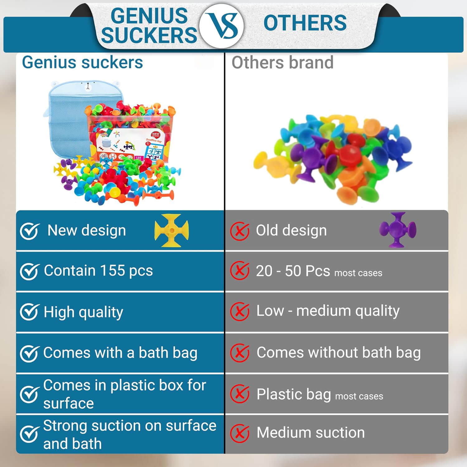 155-Piece Suction Cup Building Block Set for Kids – Interactive Bath Toy Set for Fun & Learning