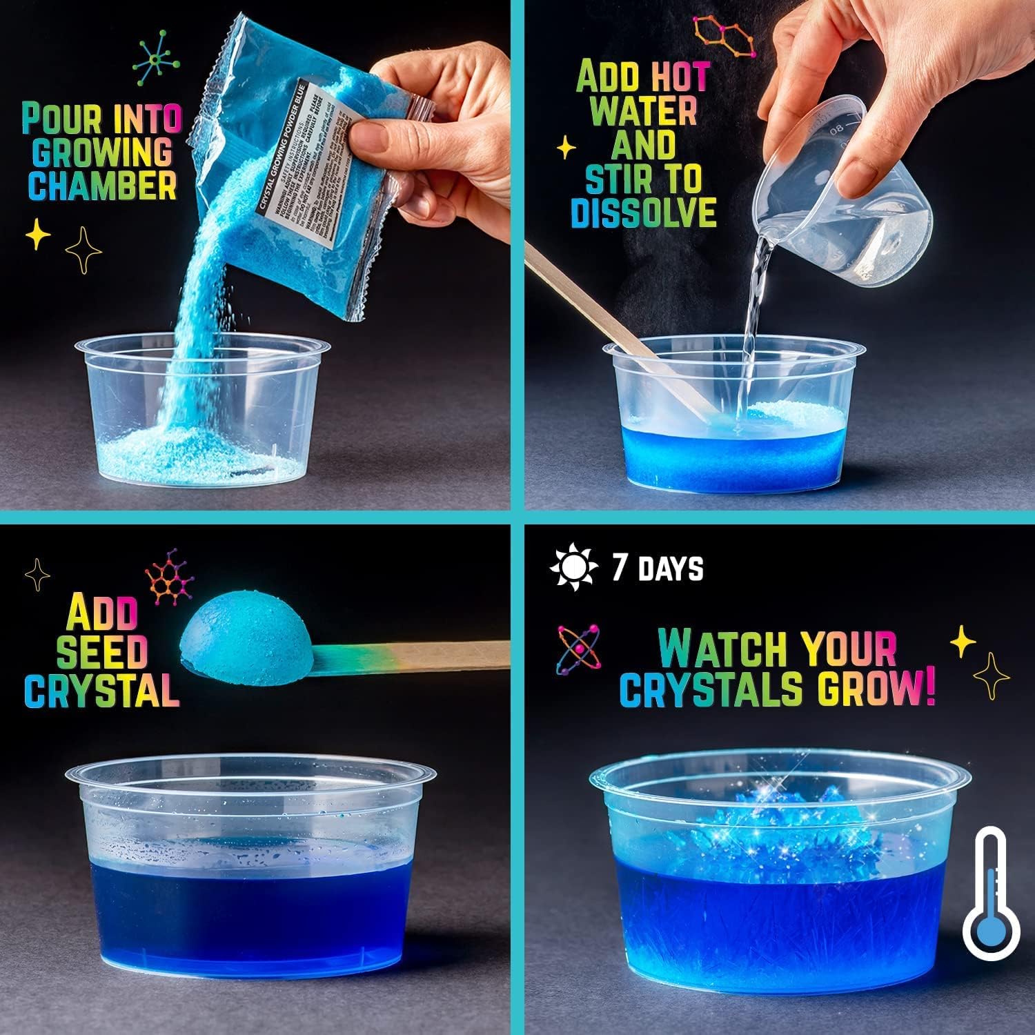 DIY Crystal Growing Unicorn Garden Kit – Fun and Educational Crystal Cultivation Craft Set for Kids