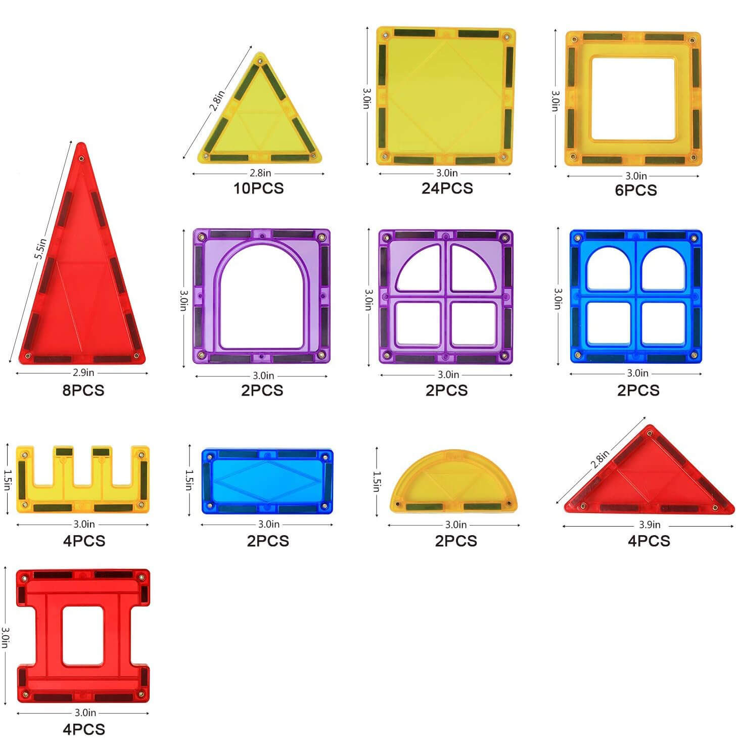 70pcs Magnetic Building Blocks Set – Creative STEM Toy Set for Kids, Educational Magnet Tiles for Learning & Fun