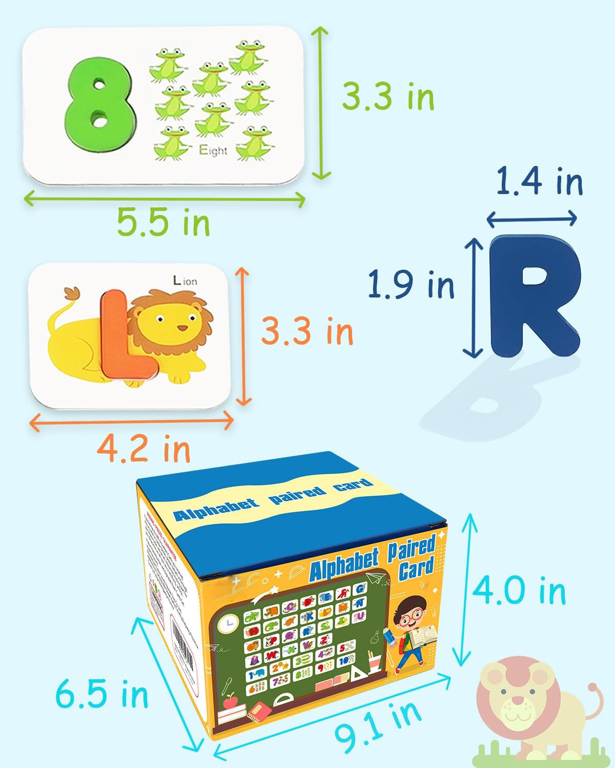 Number & Alphabet Flash Cards for Toddlers 3-5 – ABC Montessori Learning Educational Toy Set for Kids