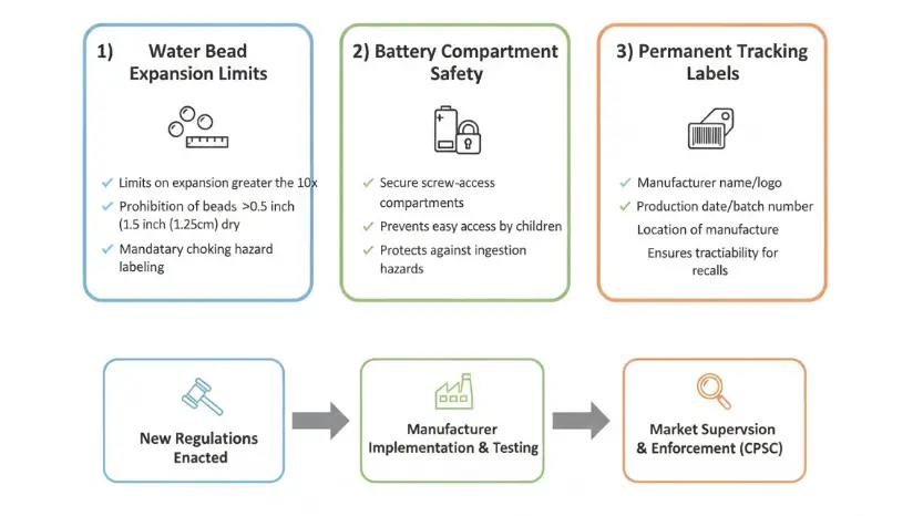 Infographic showing 2025-2026 US regulatory updates for Water Elf Kits