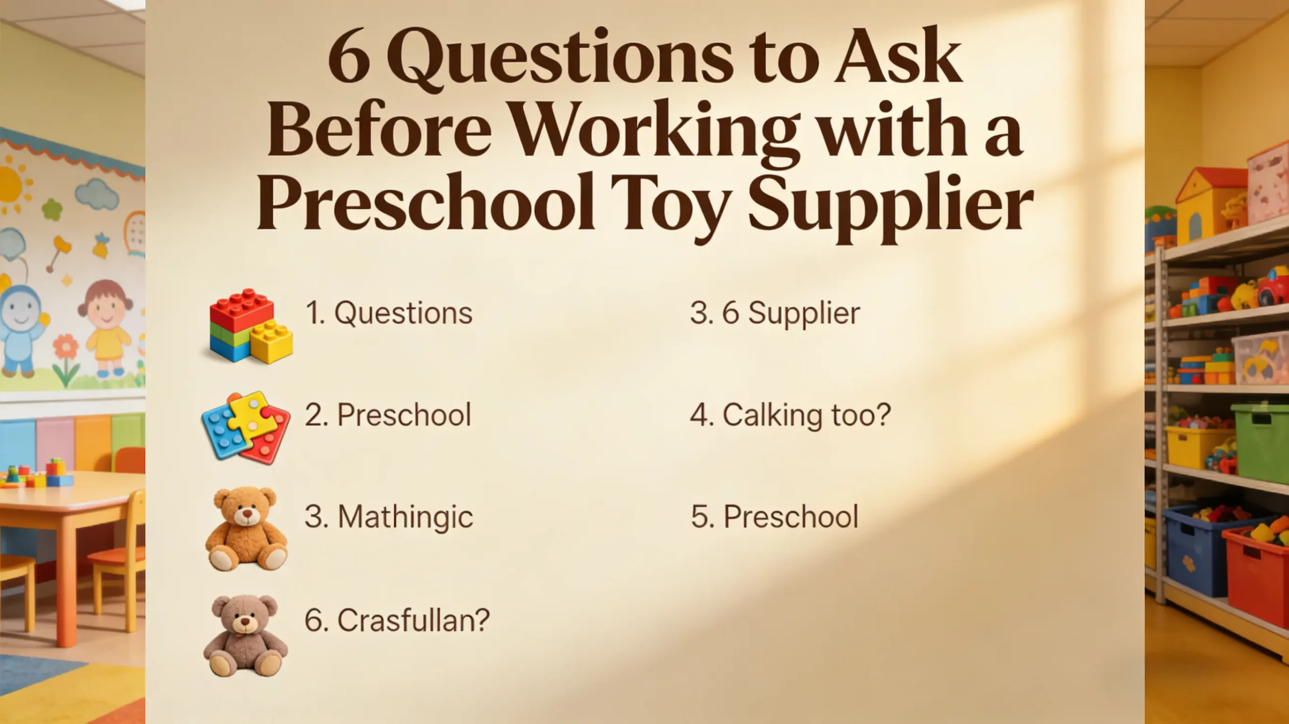 Questions to Ask Before Working with a Preschool Toy Supplier