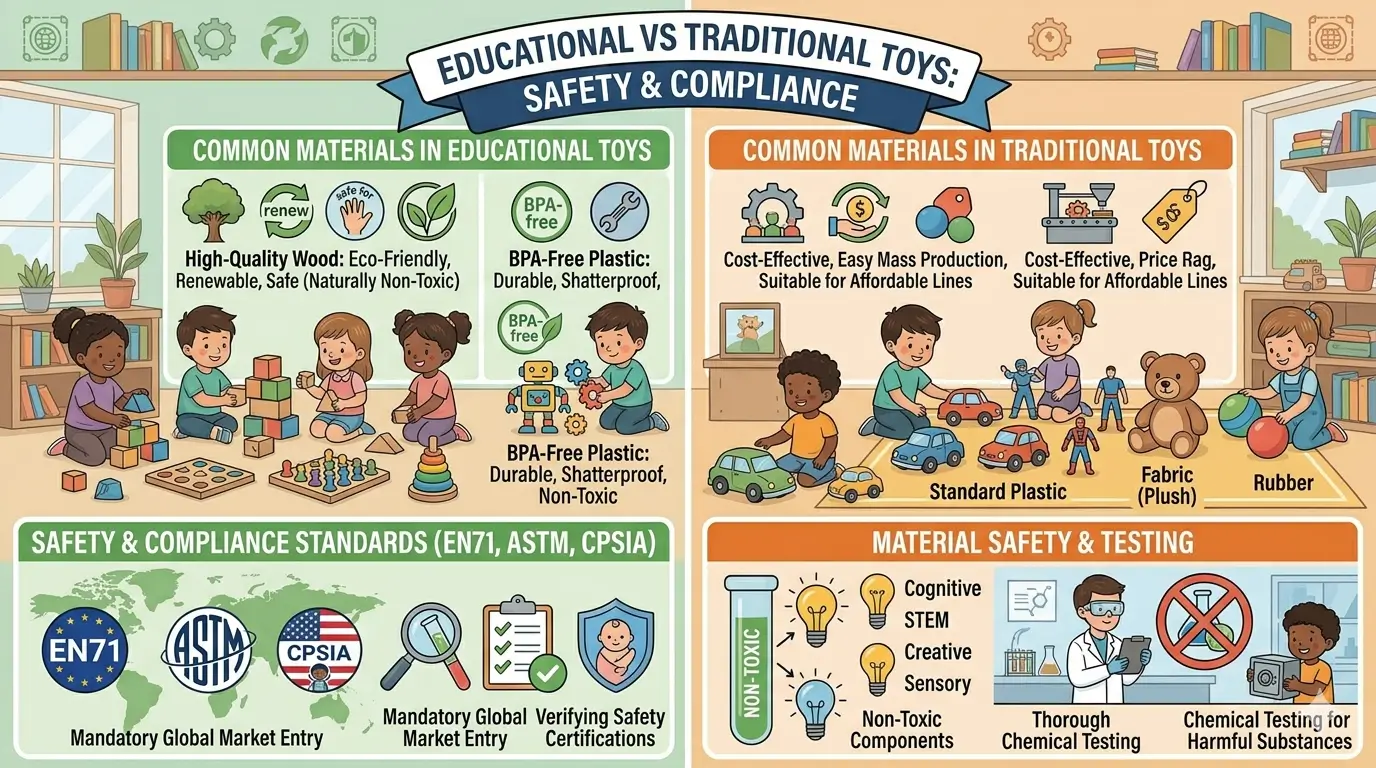 Materials Used in Educational vs Traditional Toys