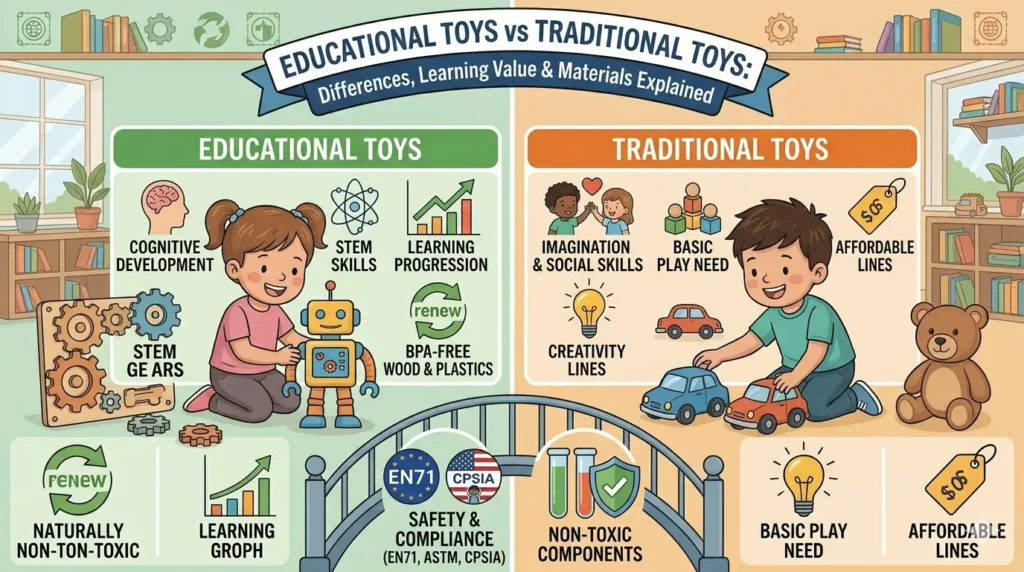 Educational Toys vs Traditional Toys: Differences, Learning Value
