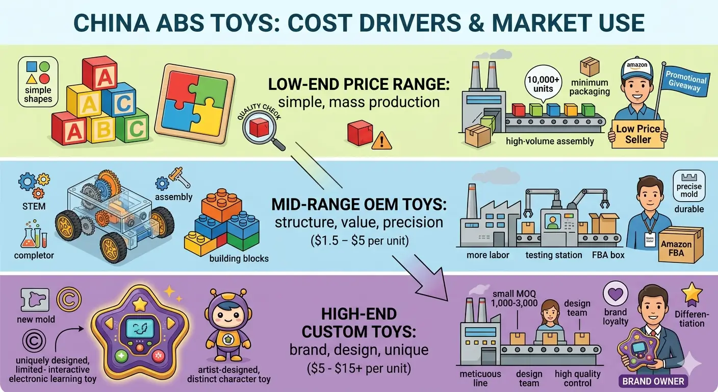 ABS Educational Toys Price Range in China