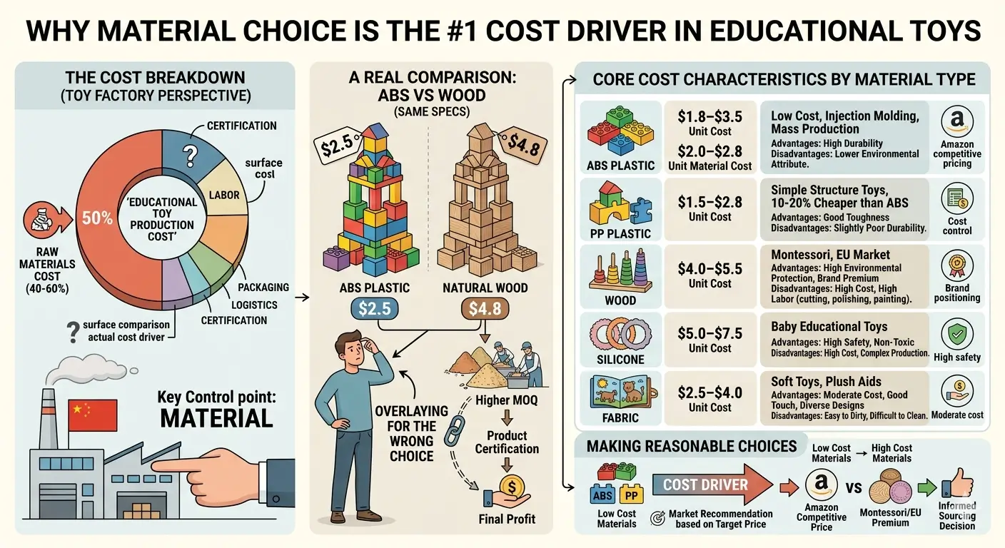 Why Material Choice Is the 1 Cost Driver in Educational Toys