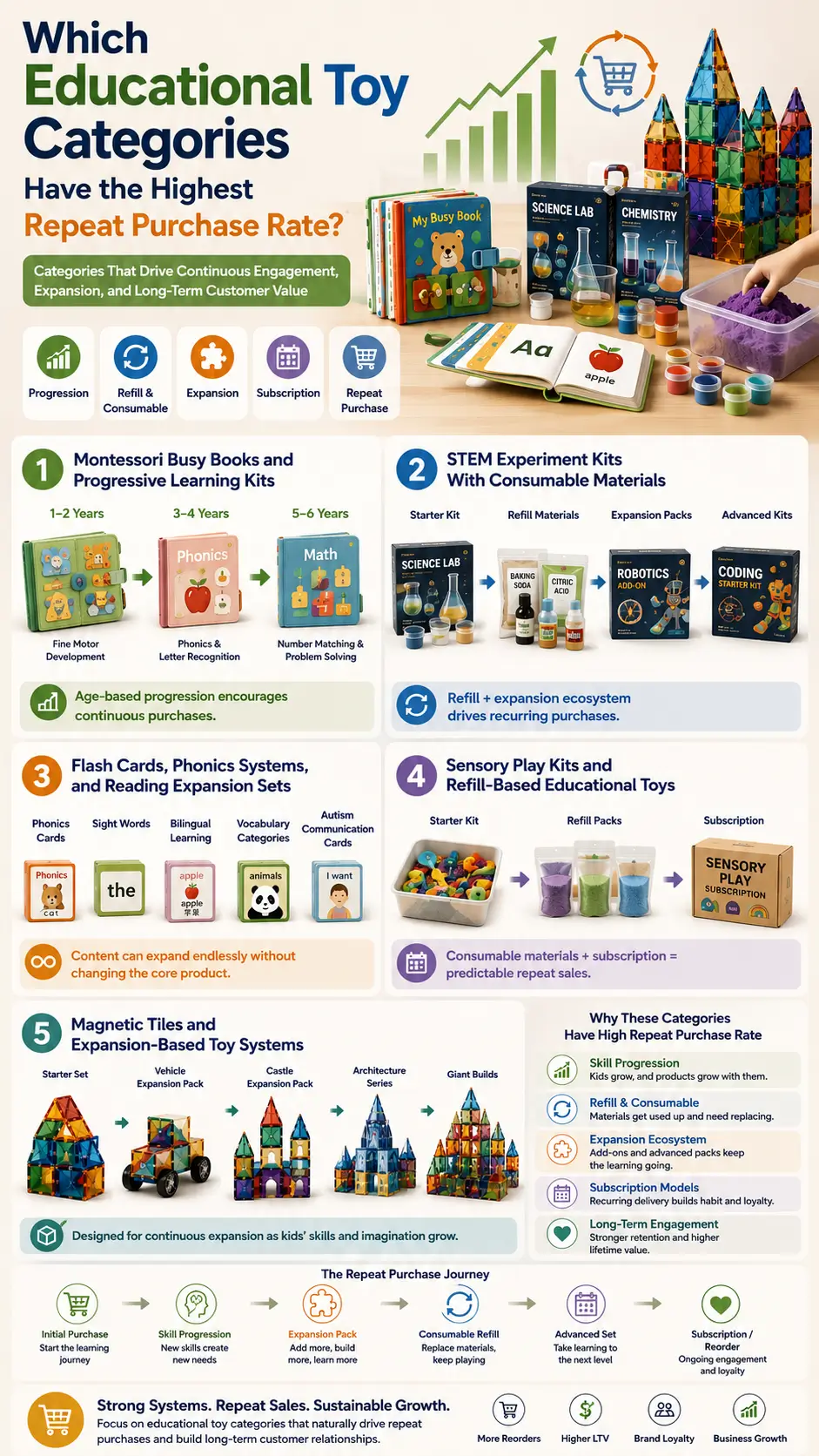 Which Educational Toy Categories Have the Highest Repeat Purchase Rate?