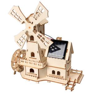Science Education Solar Energy Wooden DIY Kit Creative Solar Powered STEM Building Toy for Kids