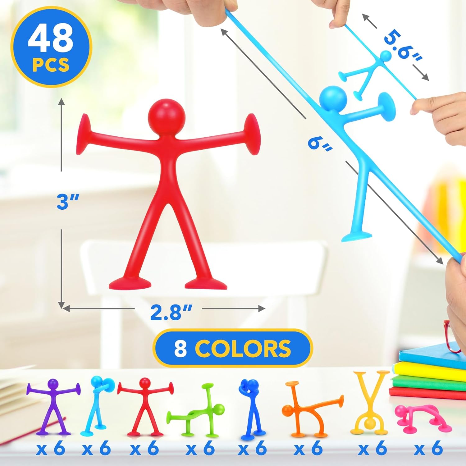 48PCS Suction Cup Fidget Toy Set for Kids Sensory Suction Toys for Creative Play & Stress Relief