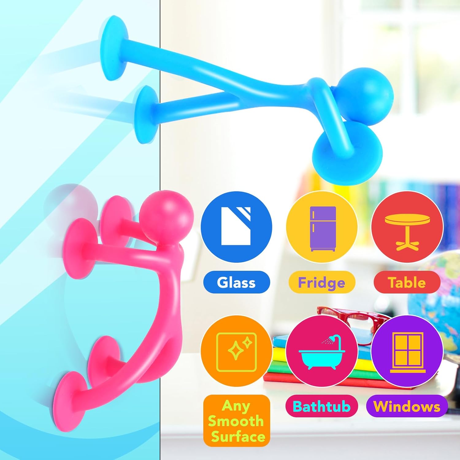 48PCS Suction Cup Fidget Toy Set for Kids Sensory Suction Toys for Creative Play & Stress Relief