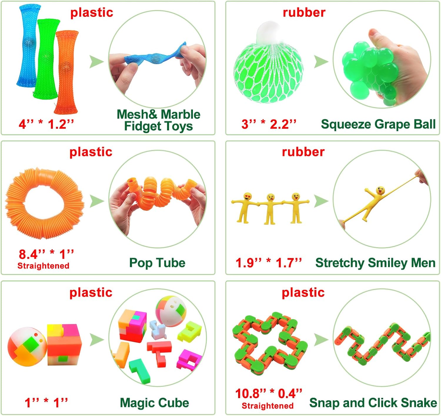 35 PCS Sensory Toy Set for Children Fidget Toys & Sensory Play Kit for Stress Relief and Learning