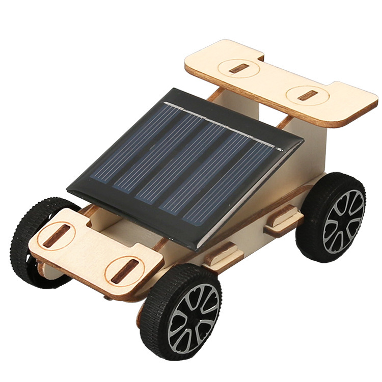 Science Education Solar Energy Wooden DIY Kit Creative Solar Powered STEM Building Toy for Kids