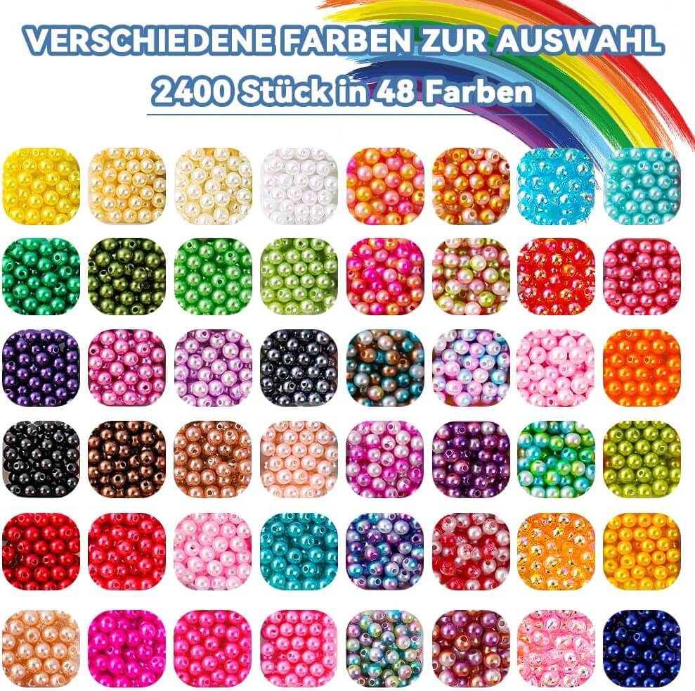 DIY Pearl Bead Craft Kit for Girls Creative Jewelry Making Set for Bracelets, Necklaces & Fashion Accessories