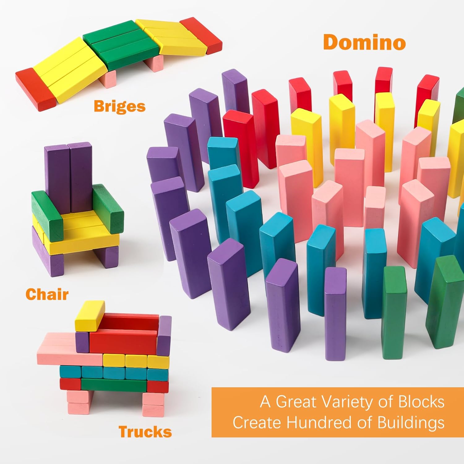 48PCS Wooden Stacking Board Game for Kids Educational Balance Building Blocks Toy for Children