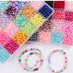 DIY Pearl Bead Craft Kit for Girls Creative Jewelry Making Set for Bracelets, Necklaces & Fashion Accessories