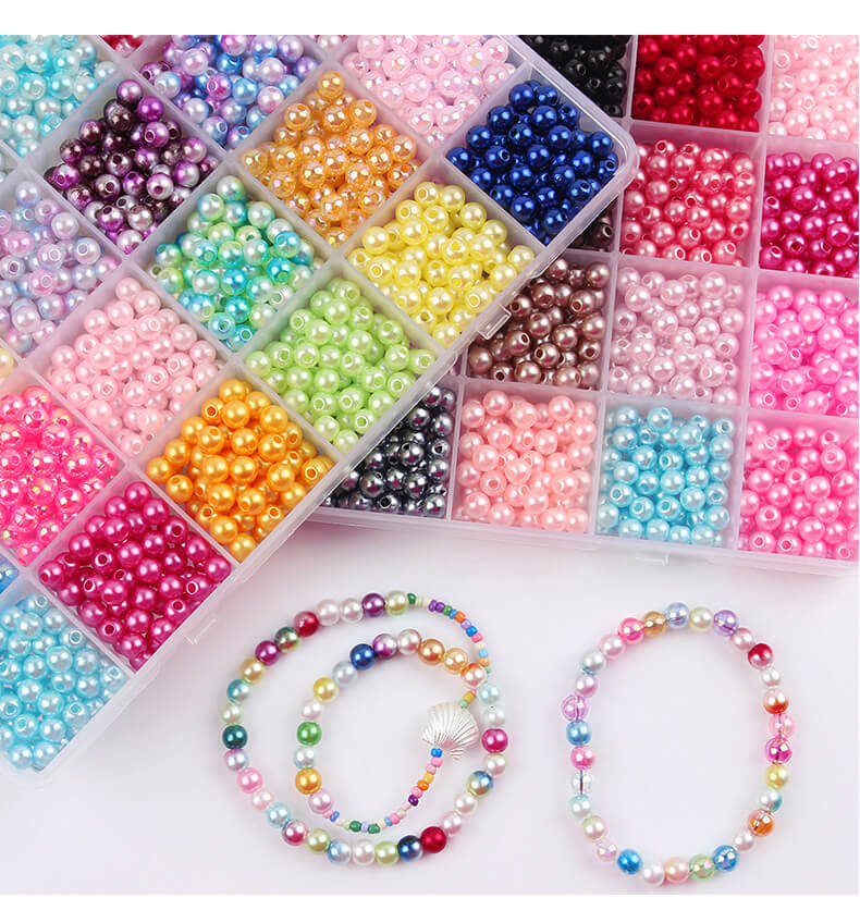 DIY Pearl Bead Craft Kit for Girls Creative Jewelry Making Set for Bracelets, Necklaces & Fashion Accessories