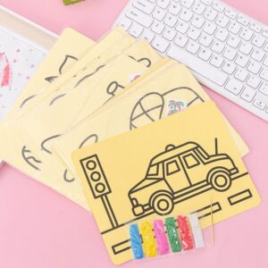 DIY Sand Art Kit Creative Colored Sand Painting Craft Set for Kids Educational Activities