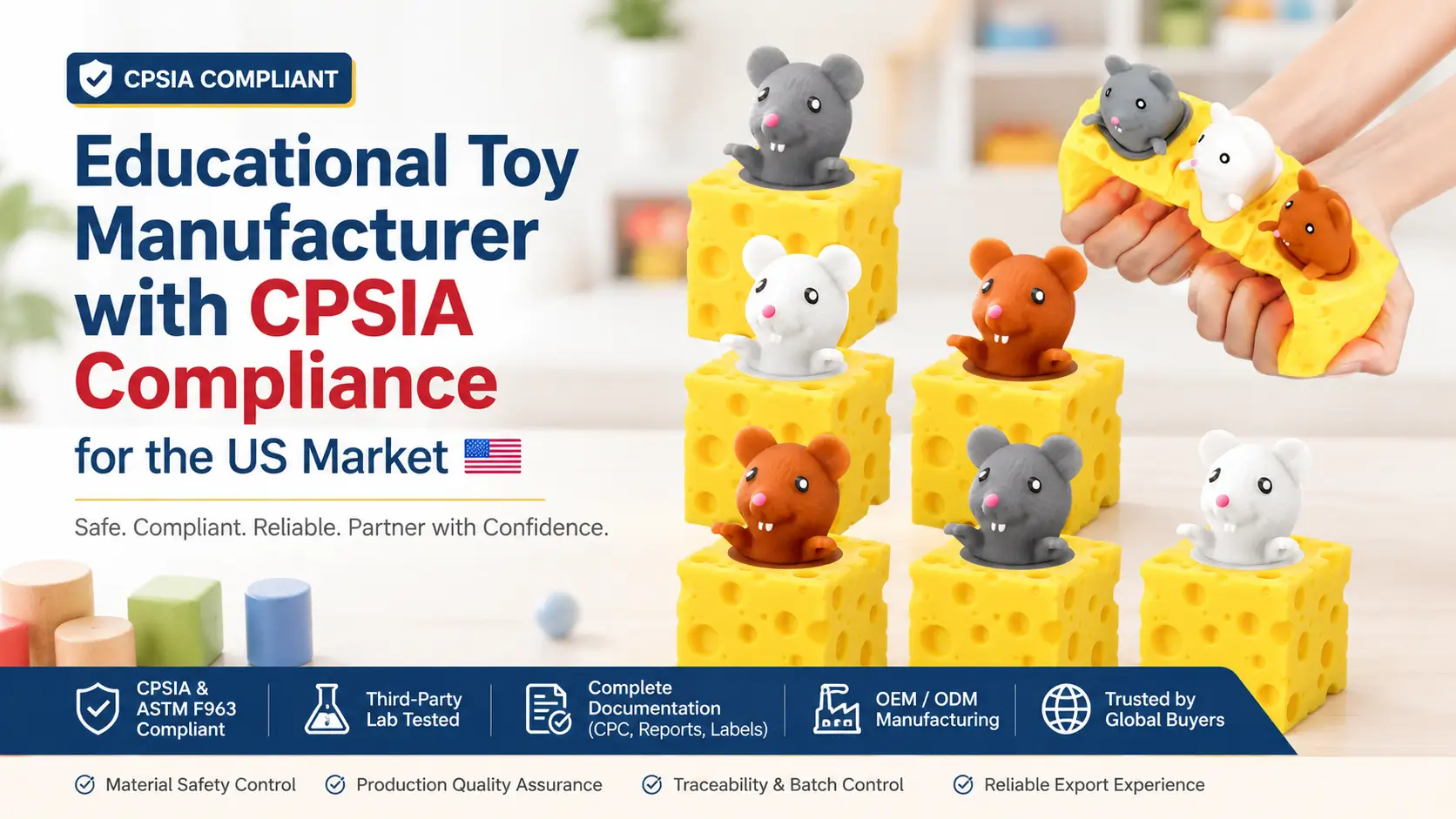 Educational Toy Manufacturer with CPSIA Compliance