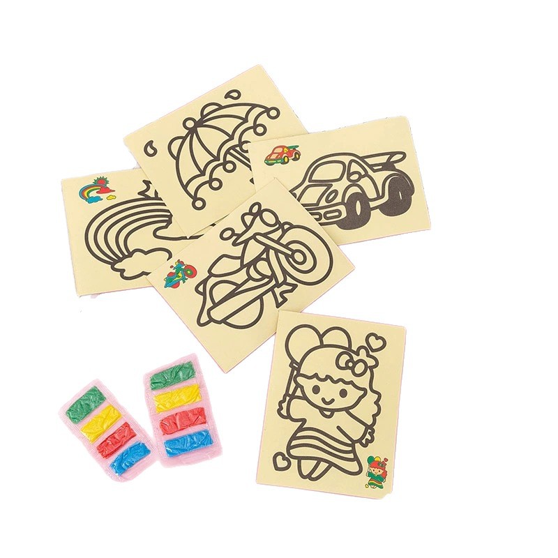 DIY Sand Art Kit Creative Colored Sand Painting Craft Set for Kids Educational Activities