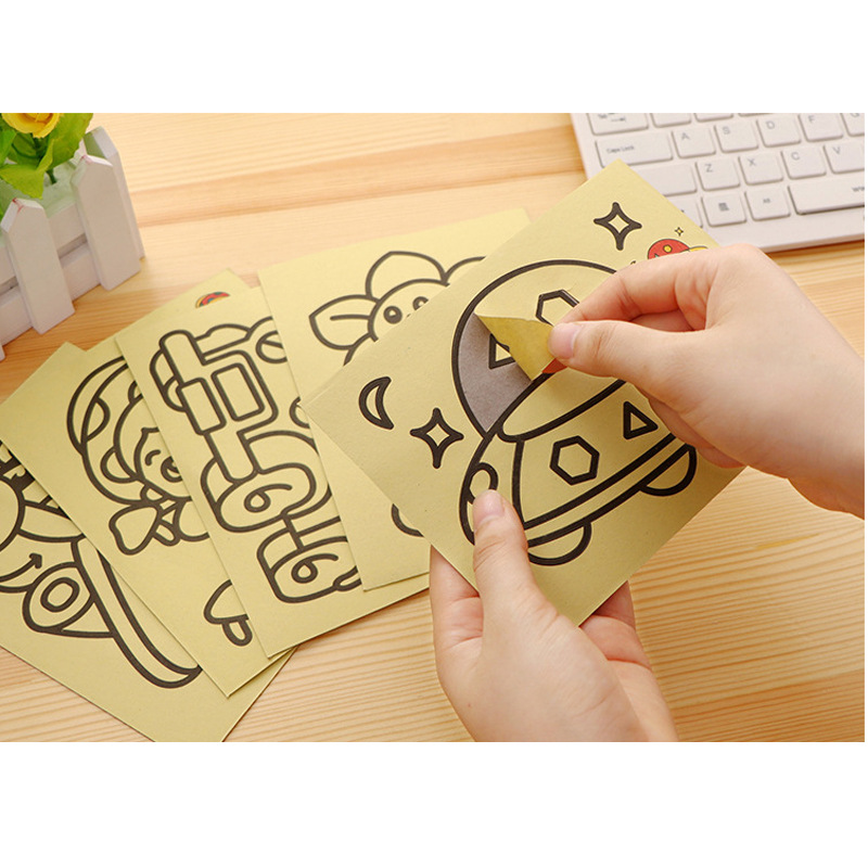DIY Sand Art Kit Creative Colored Sand Painting Craft Set for Kids Educational Activities