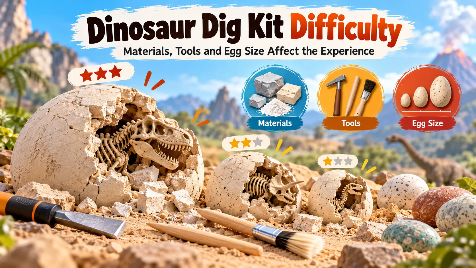Dinosaur Dig Kit Difficulty