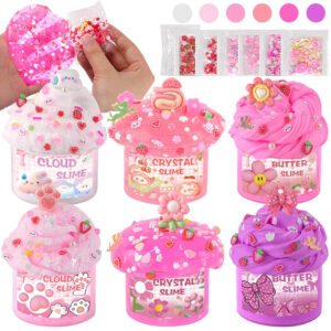 6-Pack Pink Slime Kit for Kids