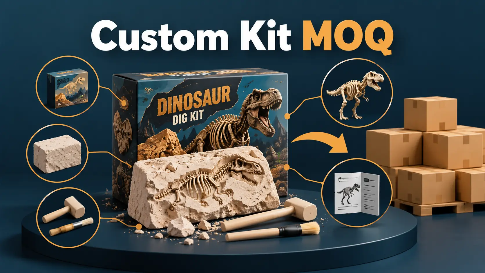 Editorial cover for Dinosaur Dig Kit MOQ Explained What Determines Minimum Order Quantity for Custom Projects