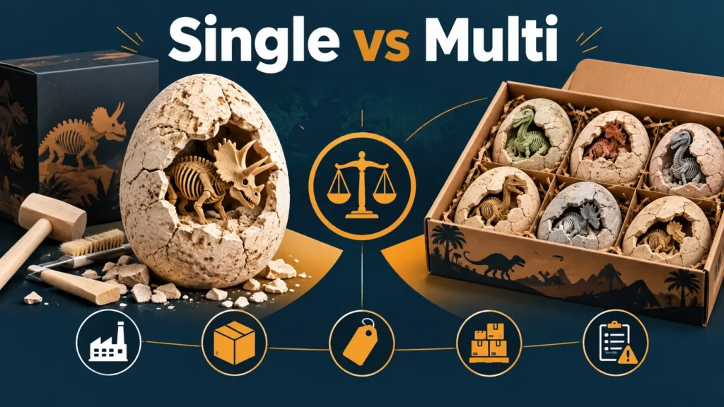 Editorial cover for Single Egg vs Multi Egg Dinosaur Dig Kits